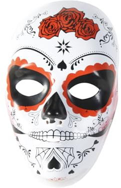 Rubie 's' – Mascara dödhuvud Katrina med Rose Día de los Muertos s3186, One Size)