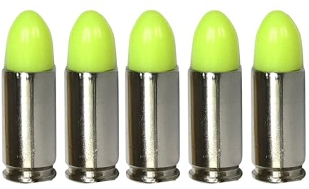 ST Action Pro 9mm Snap Caps – Yellow Safety Trainer Dummy Rounds, Reusable Dry Fire Training Ammunition (5-Pack) for Gun Owners