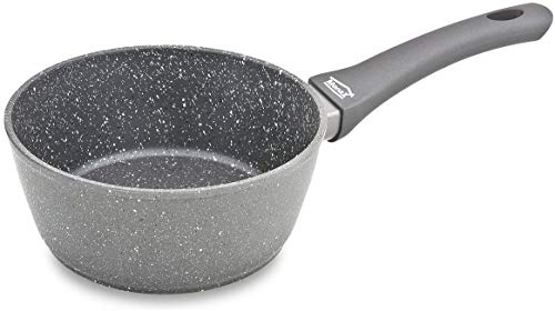 Menax Focus - Cazo de Aluminio Forjado Indeformable con 5 Capas de Antiadherente Stone Design (16 cm)
