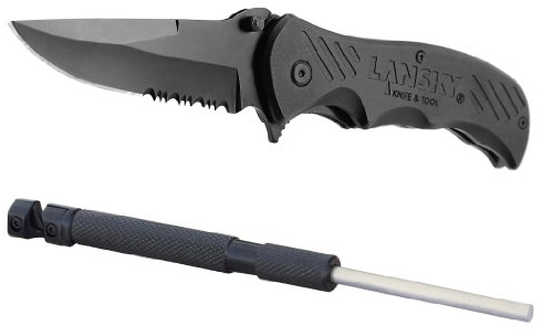 Lansky Messer Set Taschenmesser Aluminium-Griffschalen Länge geöffnet: 21.0 cm, 290006