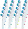 KAV PLUS 20 Pcs Electric Toothbrush Heads Replacement Toothbrush Heads Compatible with Oral B Electric Toothbrush Heads (White, 20 Heads)