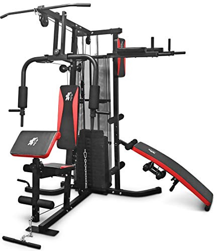 Fit4home Multi Gym Workout Station | Home Fitness Body Exercise Machine | Total-body Workout | TF-7005A, (81.64 KG)