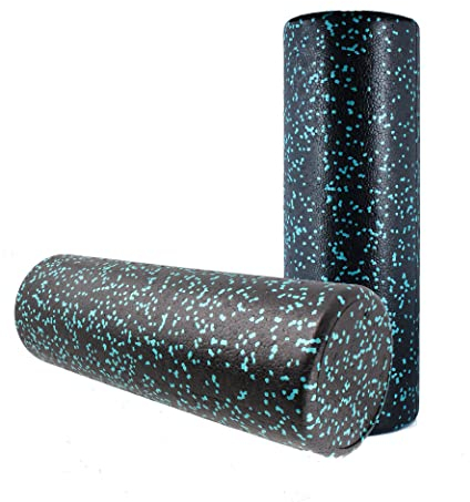 Calma Dragon Rouleau de massage Foam roller Longueur 45cm Diamètre 15cm, Matériau haute densité, et léger. Idéal rouleau massage pour les muscles, le yoga, le fitness et les maux de dos (Noir Blue)
