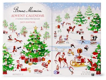 Bonne Maman 2025 Limited Run Edition Advent Calendar, 24 Mini Spreads