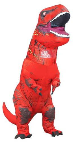 Rafalacy uppblåsbar kostym vuxen dinosaurie kostym uppblåsbar T-rex kostym helkropp halloween kostym män kvinnor