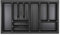 Orga-Box VIII Besteckeinsatz 811 x 480 mm Lavagrau mit Perlstruktur für 90er Schränke in Häcker Küchen Schubladeneinsatz
