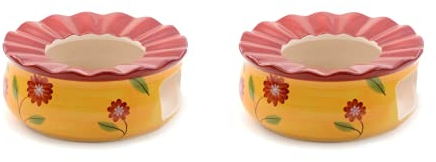 Cha Cult Danja - Juego de 2 calientaplatos de cerámica (diámetro de 18,5 cm, altura de 8 cm, 2 unidades)