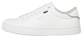 JACK & JONES Yttersula för män, polyester, foder polyuretan, 100% sula gummisneakers, Vit, 45 EU