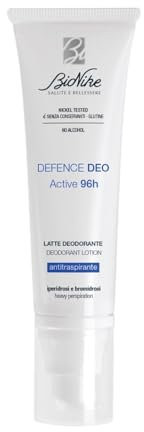 BioNike Defence Deo - Active 96H, Latte Deodorante Antitraspirante, Dona una Pelle Lenita e Fresca a Lunga Durata, 50 ml
