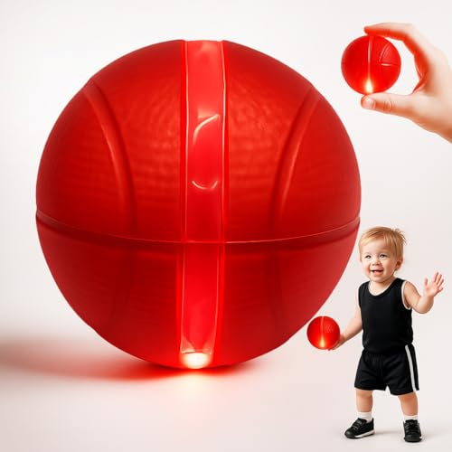 Kingsport Kids Light Up Ball, Motion Activated LED Glow in the Dark Night Mini Ball, Indoor Outdoor Game Play, Garden Sports Activity Toy Gift for Children 3+ Years