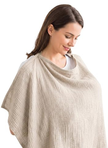 Stilltuch,Musselin-Stillbezug für Babys,2024 Stilltuch für Unterwegs,Stillschal für Unterwegs, Nursing Cover, Stillen, Breastfeeding Cover, Stillschal für Baby Mutter (A)