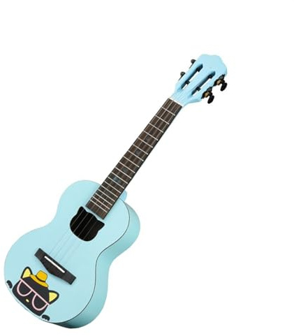 23-Zoll-Ukulele Mit Blauem Mahagoni-Korpus, Palisander-Griffbrett, 4-saitige Kleine Ukulele-Gitarre Für Anfänger Ukulele für Anfänger