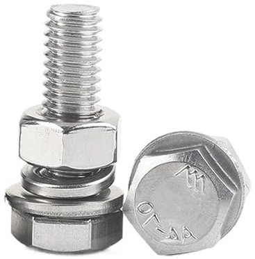 304 Edelstahl Außensechskantschraube Mutternsatz Kombinationsbolzen Große Flache Federscheibe M4 M5 M6 M8 M10 X 8 Mm L = 10 Mm-35 Mm(M6x25mm(10pcs))