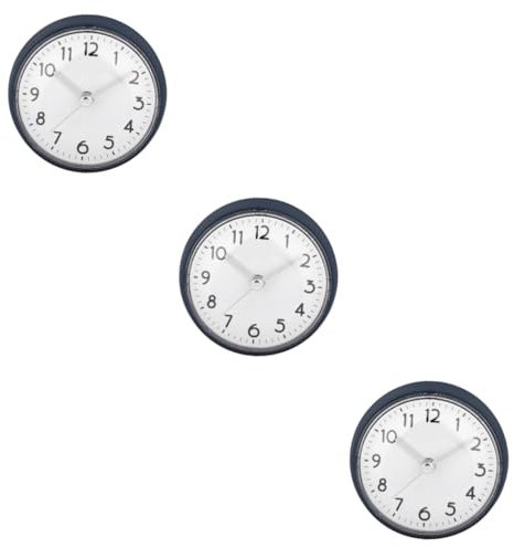 Garneck 3St Saugnapf-Wanduhr küchenuhr mit saugnapf Wohnzimmer Badezimmer wasserdichte Badezimmer Wanden Küchen kleine Moderne Plastik