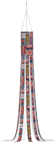 England Symbols Print Halloween Series Windsock - Ghost Themed Hanging Outdoor Decorations 59 Inches