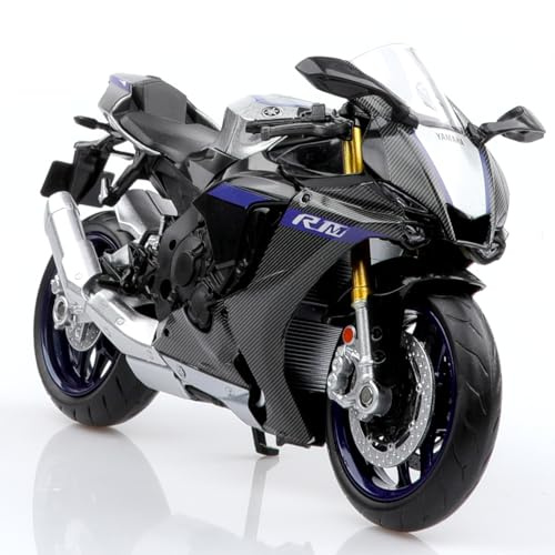 TOKAXI 1/12 skala Yamaha YZF-R1M Diecast leksaksmotorcyklar, Yamaha motorcykelmodell, R1 motorcykelleksak presenter för pojkar och flickor