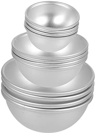 STOBOK 12 Stück Aluminium Halbkugel Seifenform Für Selbstgemachte Badezusätze Und Badebomben Herstellung Kreative Gießform Für Bruchfeste Edelstahlkonstruktion
