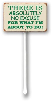 Geroclonup Divertido letrero de metal vintage con estaca para valla, puerta delantera, césped, jardines y negocios al aire libre, 20 x 30 cm