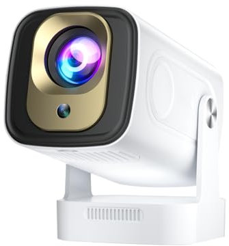 Eroshoo HY260pro 4K smart projektor, miniprojektor med WiFi 6 Bluetooth 5.2 1080p Full HD, bärbar projektor med Android TV, 270° rotation, Home Cinema Proyector för sovrum utomhus