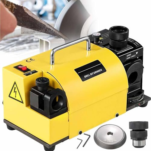 DDZJTPP Affilatrice Punte Trapano,Affilatrice Punte Trapano 3-13 Mm,Affilatrice per Frese,Macchina Professionale per Affilare Punte da Trapano,Angolo Punta Regolabile 95° a 135° con 11 Pinze
