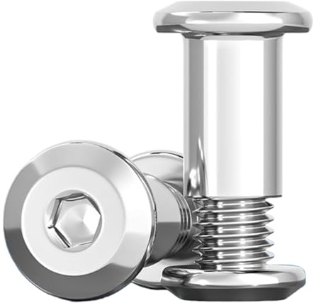 M6x12mm Verbindungsschrauben Set – 10 Stück Hülsenschrauben & 10 Hülsenmuttern aus Edelstahl A2 V2A – Möbelverbinder für Schränke, Betten, Holzbretter, Innen- & Außeneinsatz