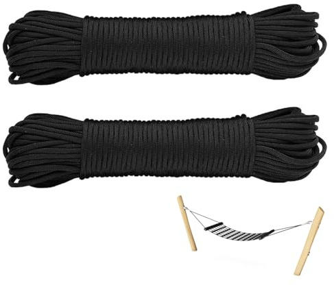 Flätat nylonrep – 4 mm 20 m flerfunktionsparacord, hållbart utomhus campingrep för gör-det-själv, överlevnad, trädgårdshängning och hantverk, stark verktygssnöre