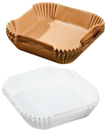 Zerodeko 200 Pièces Papier Sulfurisé Non Adhésif pour Friteuse à Air Lot de Couleurs Accessoires Idéaux pour Cuisson Barbecue