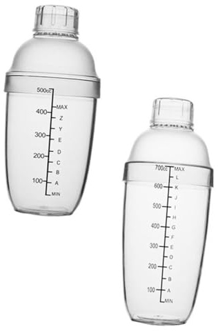 ZUNOXAZ Vasos de Coctelera Escaldadura y Resistente con Medidor Transparente Diseño Antigolpes para Bar y Preparación Rápida de Bebidas