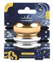 invisibobble Haargummi Damen (2x) Gold Silber – Hair Tie Eclipse Aurora Radiance Metallic – Zopfgummi elegant festlich – Haarband Glamour Haarschmuck Anlass Hochzeit Party verspielt