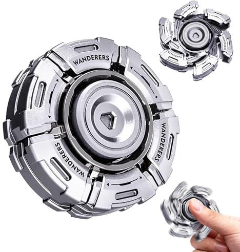 Fidget Spinner Metall Anti Stress Spielzeug-Mech Zinklegierung Kreisel | mit Magnet Haptik, R188 Lager, Glow Option, EDC Schreibtisch Gadget für Erwachsene, Geschenke für Männer Geburtstag