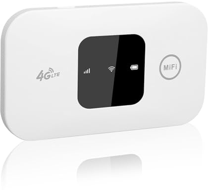 Portable WiFi Travel Hotspot Router with SIM Card Slot Plug & Play, Pocket Car Wifi 4G LTE Internet Dongle Hotspot, Mobile WiFi BOX Connects Up to 10 Devices for Caravan Travel Phone Computer Laptop