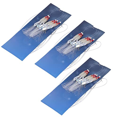 CHICIRIS Angelschnur- und Haken-Set, Nylon-Angelschnur mit Leuchtenden Edelstahlhaken für Süß- und Salzwasserangeln