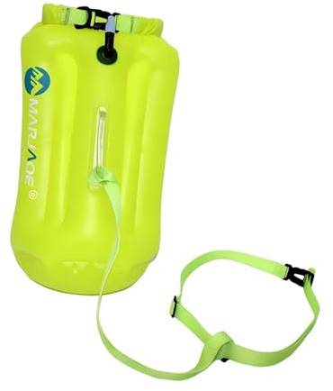 rockible Bouée de Natation 20L Polyvalente, étanche, idéale pour Le Camping, Le Bateau, la pêche, Le Kayak et la randonnée, Jaune