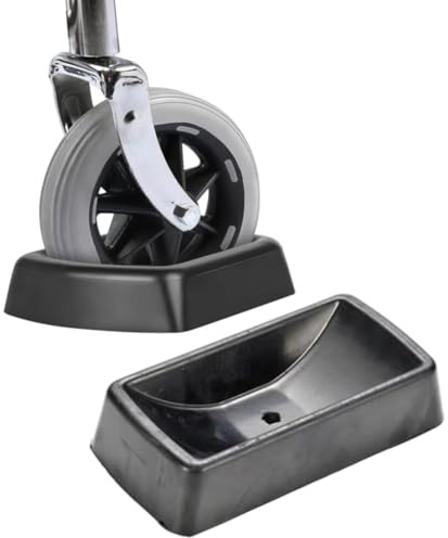 Calzo de rueda de goma resistente para gato estabilizador de remolque, paquete de 2 tapones de rodillo compatibles con RV, carga, viajes y campistas emergentes, color negro (2 unidades)
