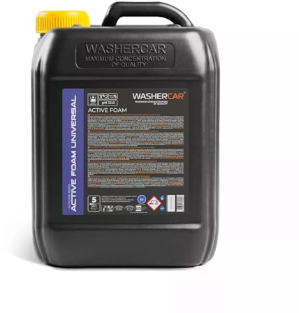 WasherCar Active Foam UNIVERSAL– pH 12,0 Powerschaum & Aktivschaum Konzentrat | Für Schaumlanze & Hochdruckreiniger | Snow Foam Autoshampoo | Gegen Teer, Schmutz, Insekten & Salzreste | Made in Europe