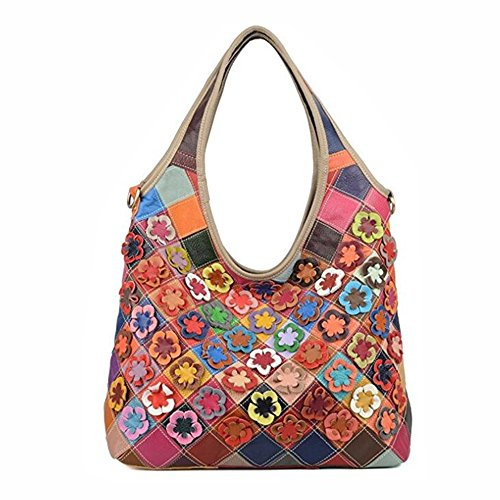 Eysee Handtasche Damen Leder-Umhängetasche Damenhandtasche Henkeltaschen Schultertasche aus echtem Leder bunt 2019 NEU