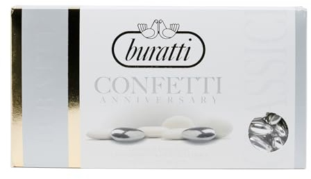Buratti Confetti Intera Pelata Argento - 1 kg