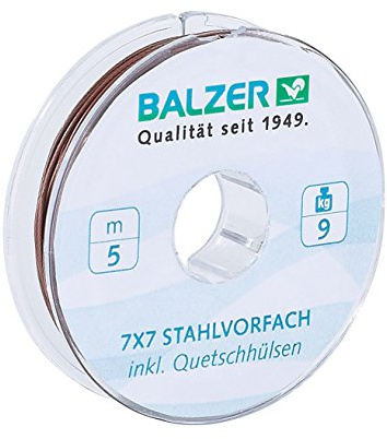 Balzer Stahlvorfach, 7x7, 5 m Spule, beschichtet