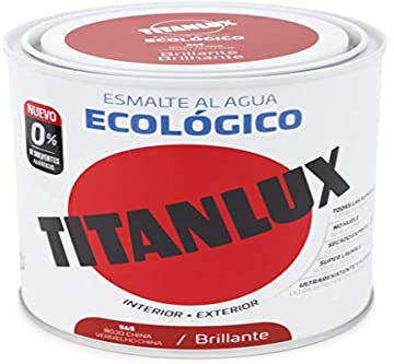 Titanlux - Esmalte Agua Ecologico Brillante, Rojo, 750ML (ref. 00T056534)