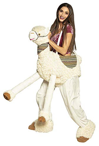 Boland - Lustiges Lama Kostüm für Erwachsene | Hose mit verstellbarem Hosenträger, Plüsch Faschingskostüme, Karneval und Mottoparty, Alpaka