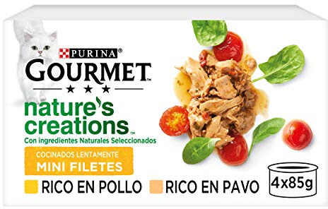 Gourmet Nestlé Purina Nature's Creation Nassfutter für Katzen, Huhn und Truthahn, 12 x 4, 85 g