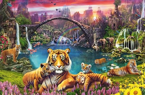Ravensburger Puzzle Tiger in paradiesischer Lagune - 3000 Teile Puzzle | 3000 Teile Puzzle, Erwachsenenpuzzle, Geschenk für Frauen und Männer