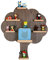 MR TEDDY BEAR Kinderregal Baum | Holzregal für die Toniebox und Tonies | Tonie-Regal hergestellt in der EU | Wandregal zum Spielen und Sammeln | Für Mädchen und Jungen | Dunkle Eiche
