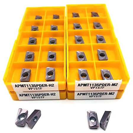 Turning Tool Carbide Insert Face Milling Machine Lathe Milling Tool CNC Milling Cutter YIJIAN (Angle : APMT1135 M2 VP15TF, Shank Diameter : 100PCS)