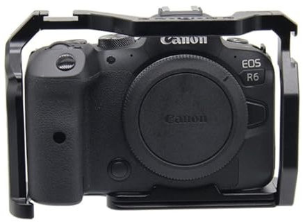 TOPCINE Gabbia per fotocamera compatibile con fotocamera Canon EOS R5/R5C/R6 R6markII, stabilizzatore per riprese video Vlogging con doppia scarpa fredda
