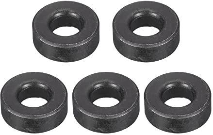 sourcing map Arandela plana de acero al carbono para pernos M12, 5 piezas M12 x 28 x 10 mm, color negro, oxidado, grado 8.8, cierres ultra gruesos para la industria mecánica