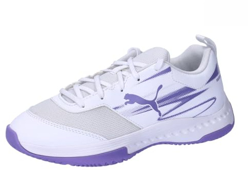 PUMA Varion II Jr Indoor Court Shoe, White-Lavender Alert, 33 EU