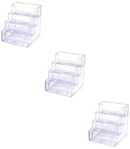 STOBOK 3 Stk Ausstellungsstand Tischhalter Namenskarten-aufbewahrungsbox Kredit Bleistifthalter Brieftasche Kartenetui Business-display-rack Prospektständer Plastik Visitenkarte Mann