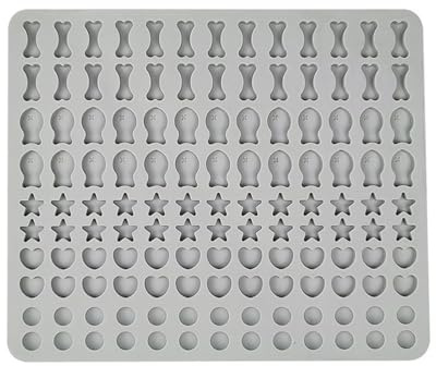 Silikon-Backmatte 130 Gitter Silikon Backform Dog Cookie 5 Formen in 1 BPA-frei Backform für DIY Hundekekse und Leckereien Hochtemperaturbeständige Backmatte