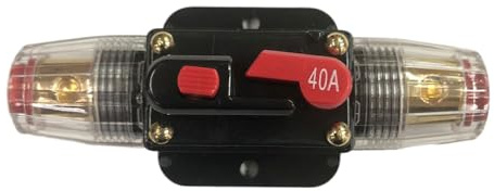 VALICLUD Wasserdichter 60A Sicherungshalter Für Auto 12V Mit Reset-Knopf Inline Feinsicherungshalter Für Motorrad Boot Marine Audio Schutzschalter